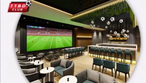 Quán cafe bóng đá Hanoi Social Club phù hợp với anh em thích xem bóng đá chất lượng cao